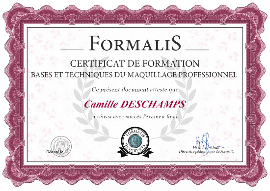 certificat formation maquillage