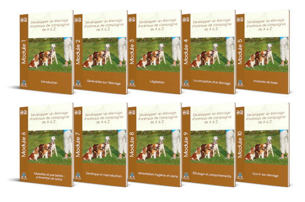 10 Modules PDF formation pour devenir éleveur d'animaux de compagnie