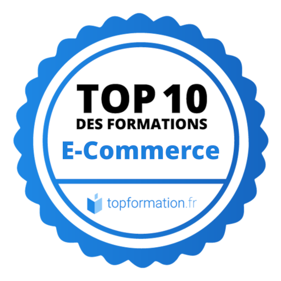 Badge top 10 formation e-commerce