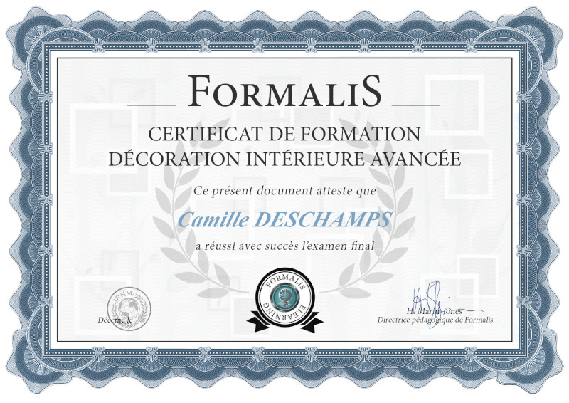 certificat formation décoration intérieure niveau 2