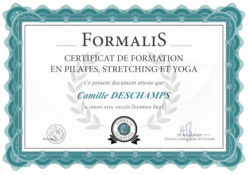 certificat formation Pilates, Yoga et Stretching