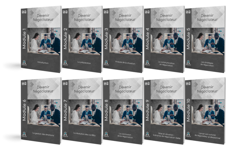10 Modules PDF formation Devenir Négociateur